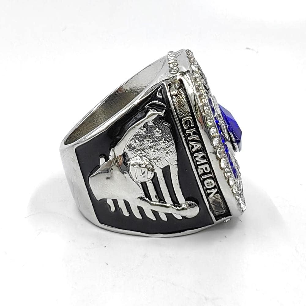 Customize 2022 Fantasy Football Championship Silver Rings Trophies with Display Box