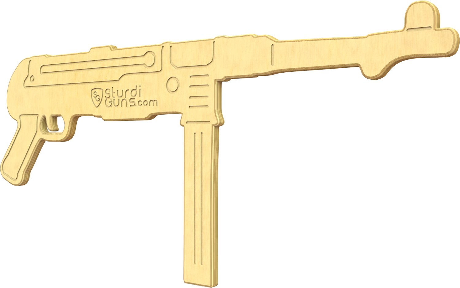 SturdiGuns Kids MP-40 Wooden Toy Gun with, Made in America, Extremely Durable