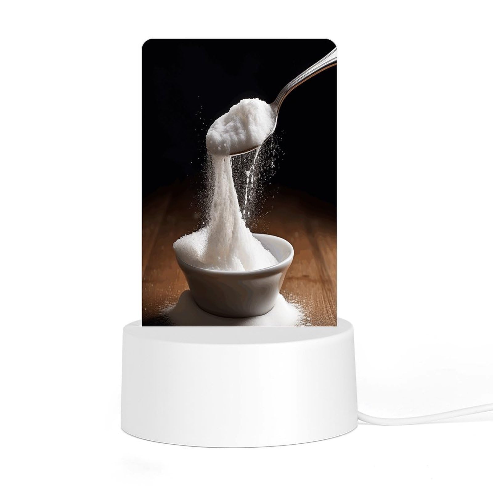 Adfgyerh Style Sugar And Spoon Night Light Acrylic Material Easy Installation, Home Decor Usb Interface Power Supply, Lamp For Restaurant Bar Cafe Room Decor
