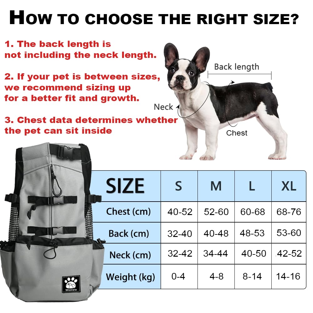 1–25 kg Hundetragetasche mit Kordelzug-Kopf-heraus-Design, belüfteter Haustier-Rucksack für kleine mittelgroße Hunde, tägliche Welpen-Tragetasche für Spaziergänge im Freien/ Sicherheit/ Bequem/ Leicht
