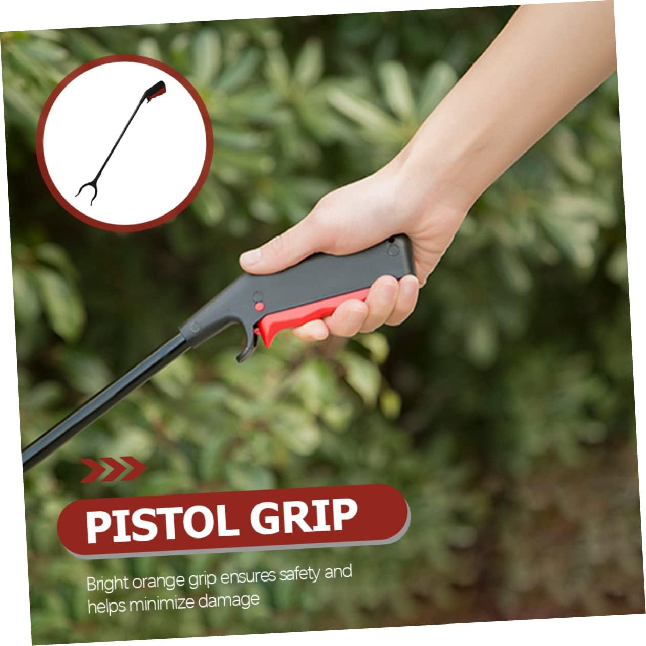 Ergonomic Litter Picker Grabber Stick Trash Clamp Outdoor Cleaning Tool Stainless Steel