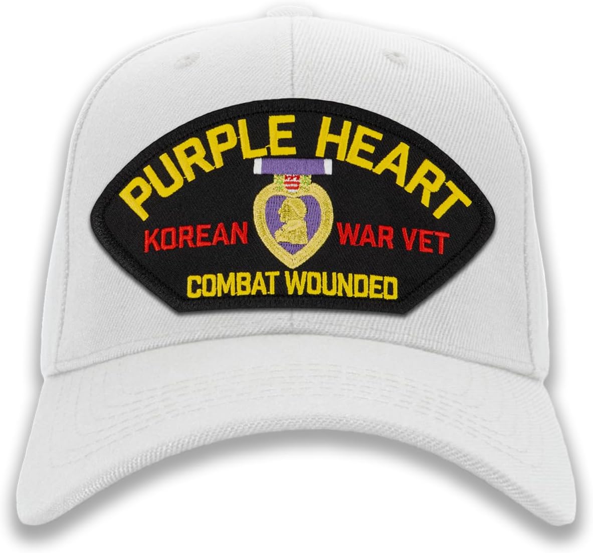Purple Heart - Korean War Veteran Combat Wounded Ball Cap or Trucker Hat