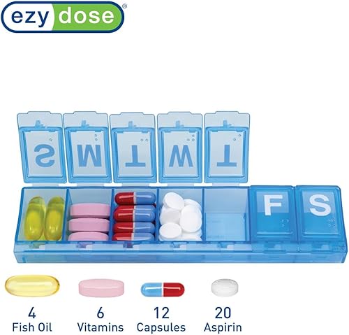 Miniatura 3 de Ezy Dose - Planificador semanal de pastillas 67932 grande semanal L Colors Vary 1