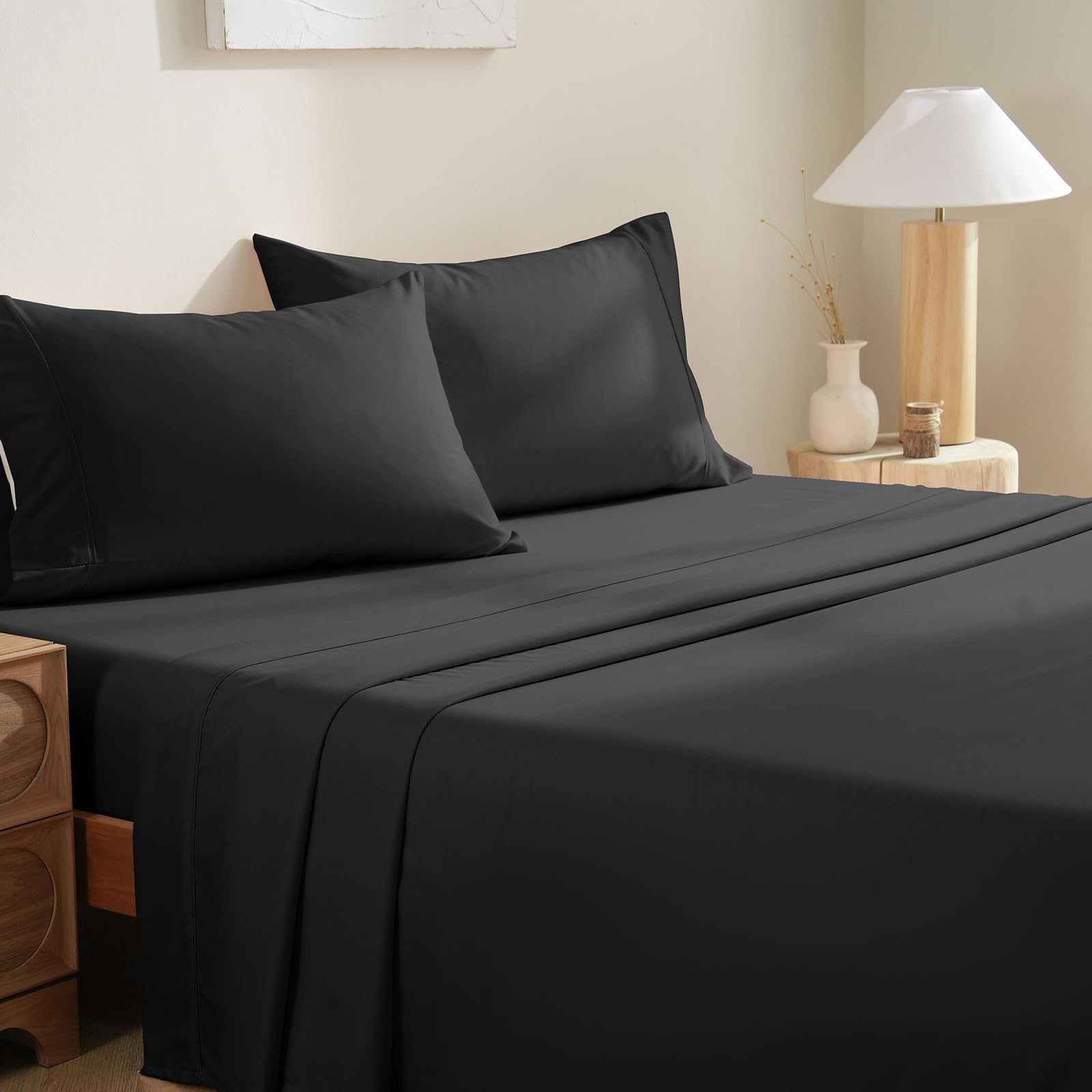 MCO Bedding Queen Bed Sheets Set - Soft Bed Sheets - Cooling Breathable Bedding Set with 16 Deep