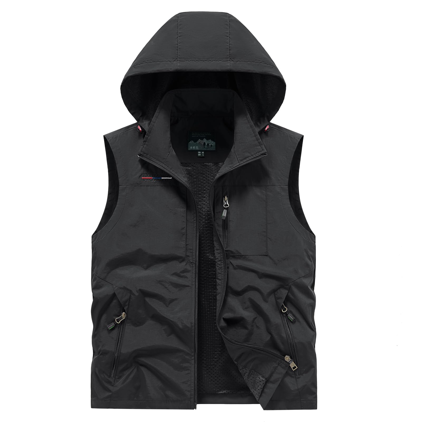 Lightweight Outdoor Vest Jacket for Men, Windbreaker for Golf, Safari, Travel, Fishing, Hiking