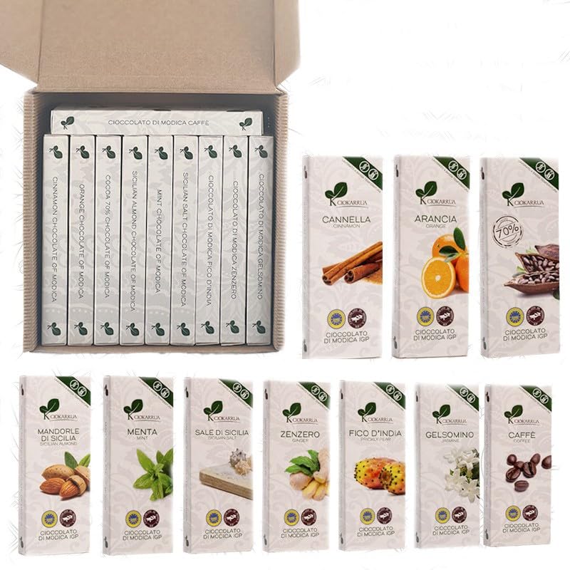 Colección de Tabletas de Chocolate de Módica IGP - Surtido de Sabores