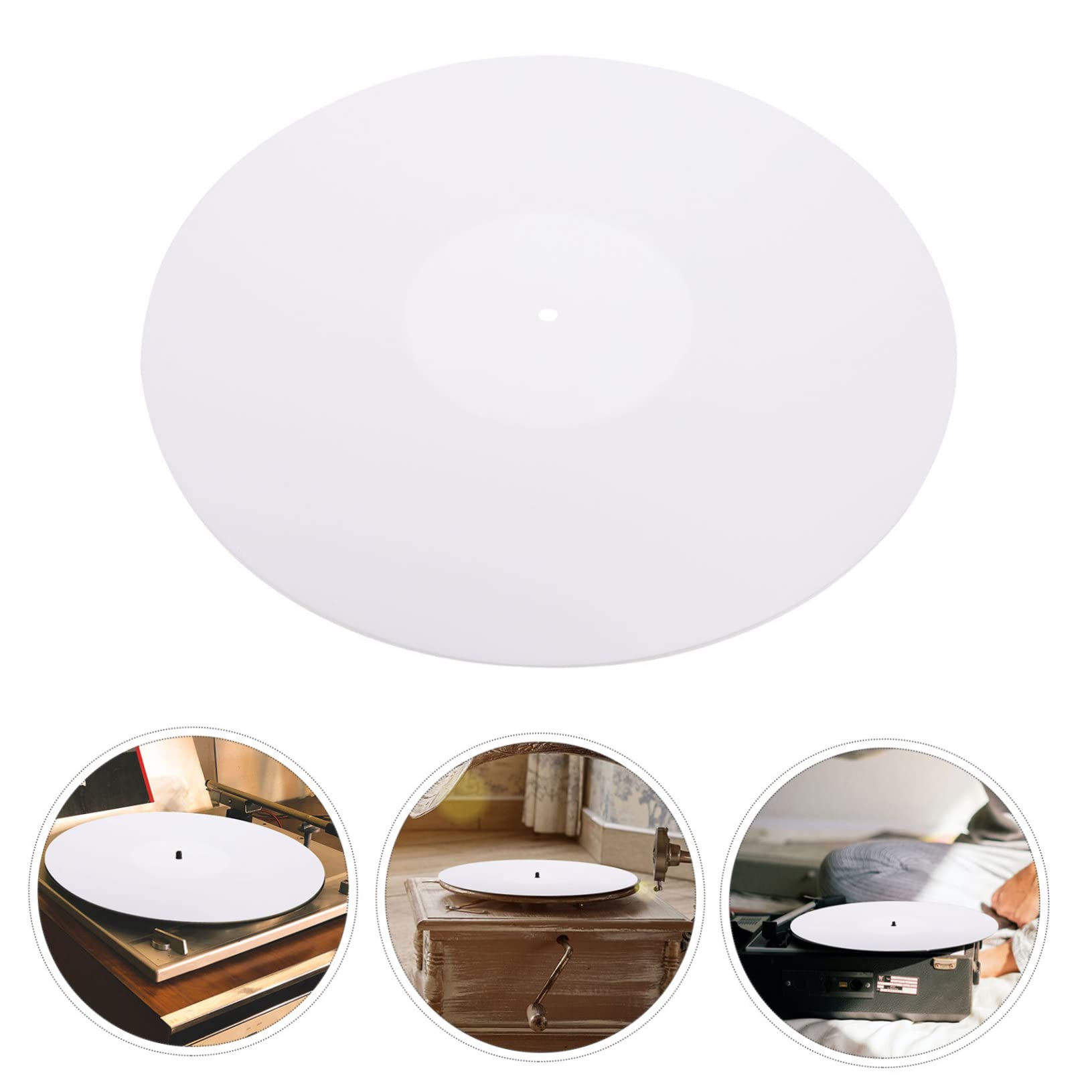1 Pz Tappetino Acrilico per Dischi Accessorio Protettivo per Turntable Antistatico e Compatibile con Piatto Girevole