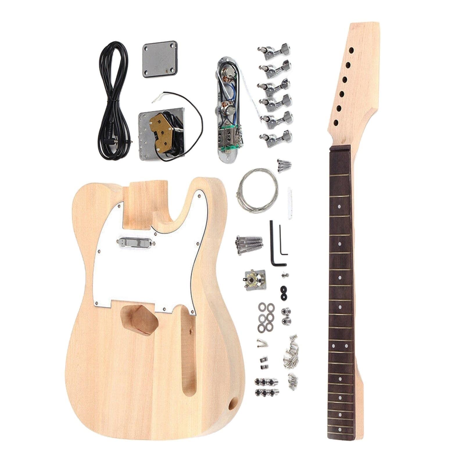Profesjonalny zestaw do gitary elektrycznej DIY Zestaw Gitary Elektrycznej Korpus Z Lipy Podstrunnica Z Palisandru Dla Miłośnika Gitary Instrument Muzyczny Zestaw gitarowy DIY