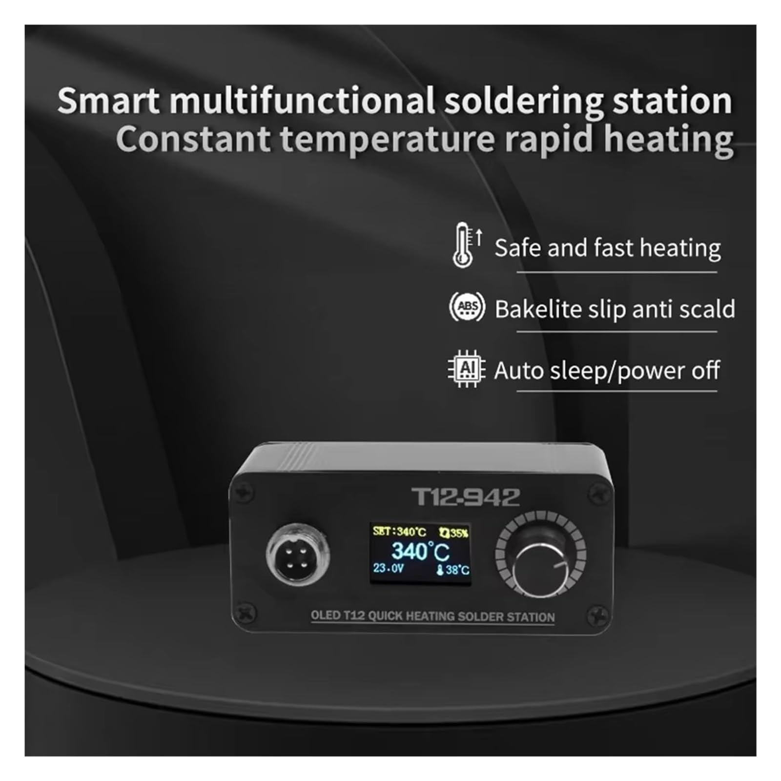 Stacja lutownicza, Stacja lutownicza T12-942 Mini OLED, zestaw do żelazka cyfrowego Rapid Heat