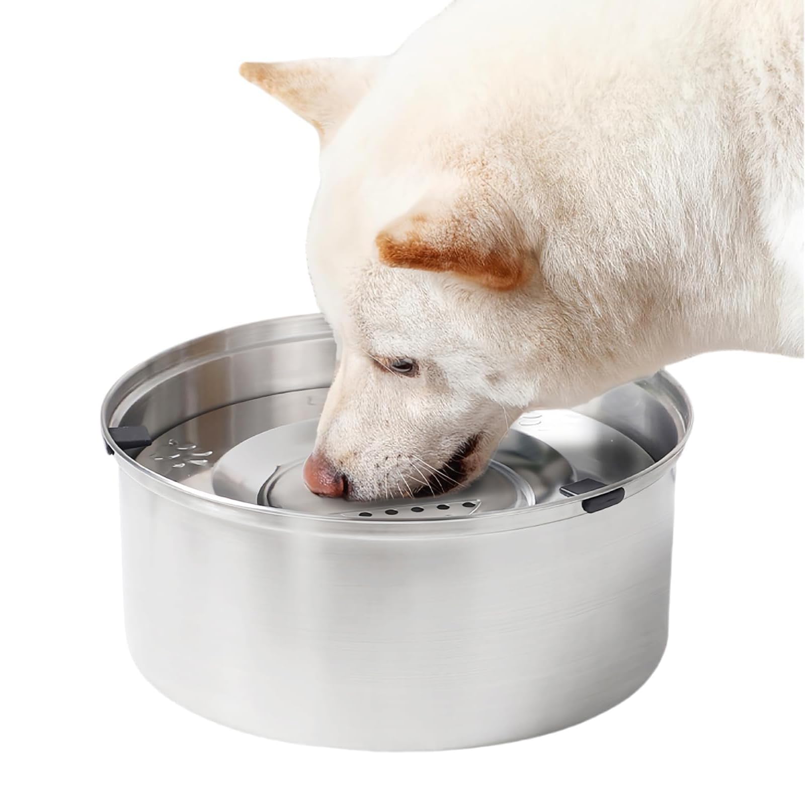 Amazon | こぼれない 3L 犬用ウォーターボウル ステンレス鋼製 犬用