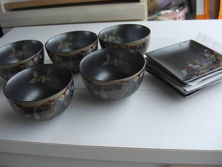 【京友禅10客セット】姫丼、手塩皿、銘々皿、煎茶、珈琲碗皿 京友禅10客セット】姫丼、手塩皿、銘々皿、煎茶、珈琲碗皿