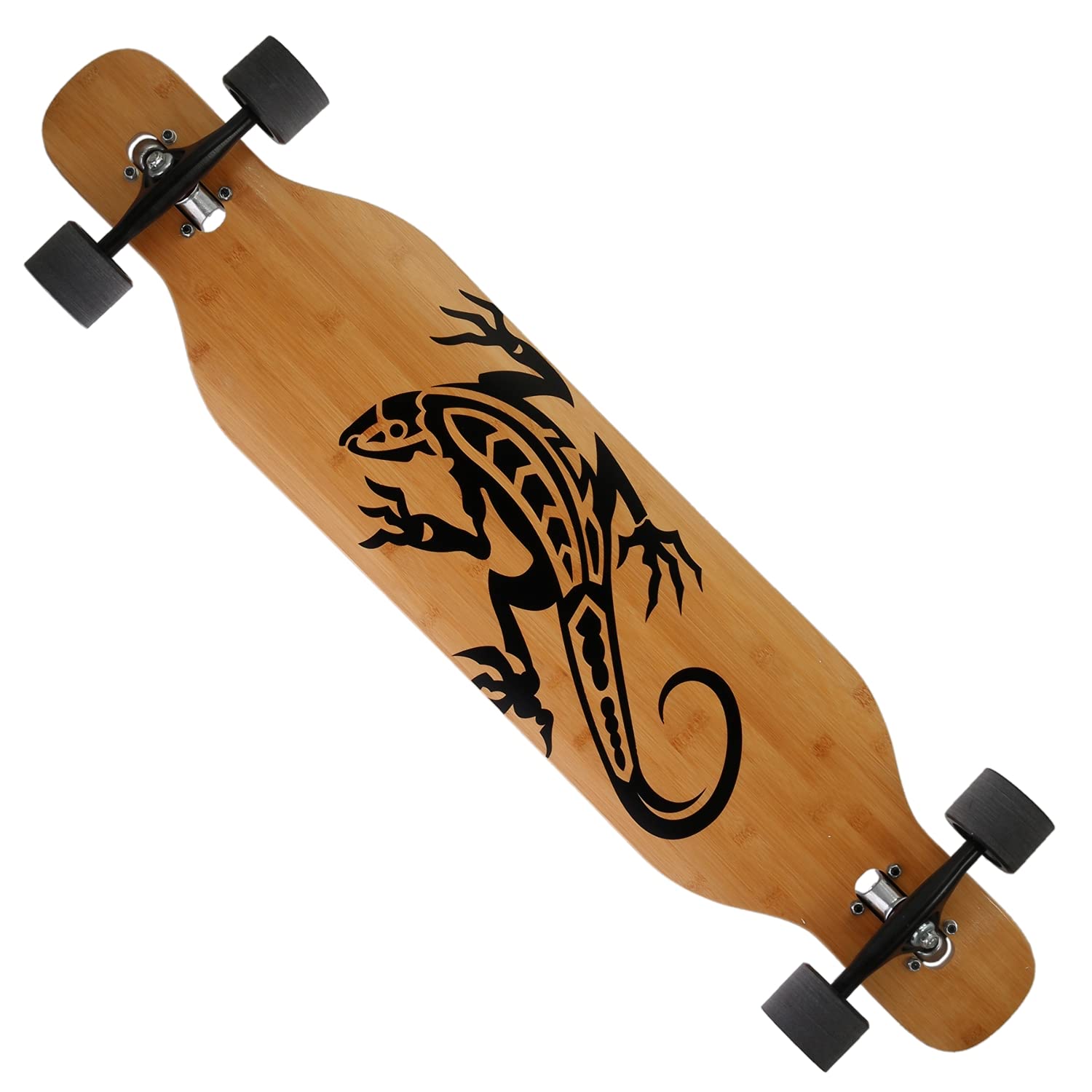 FunTomia Longboard Drop Through Cruiser 3 niveaux flexibles Roulement à billes Mach1 Speed Outil en T