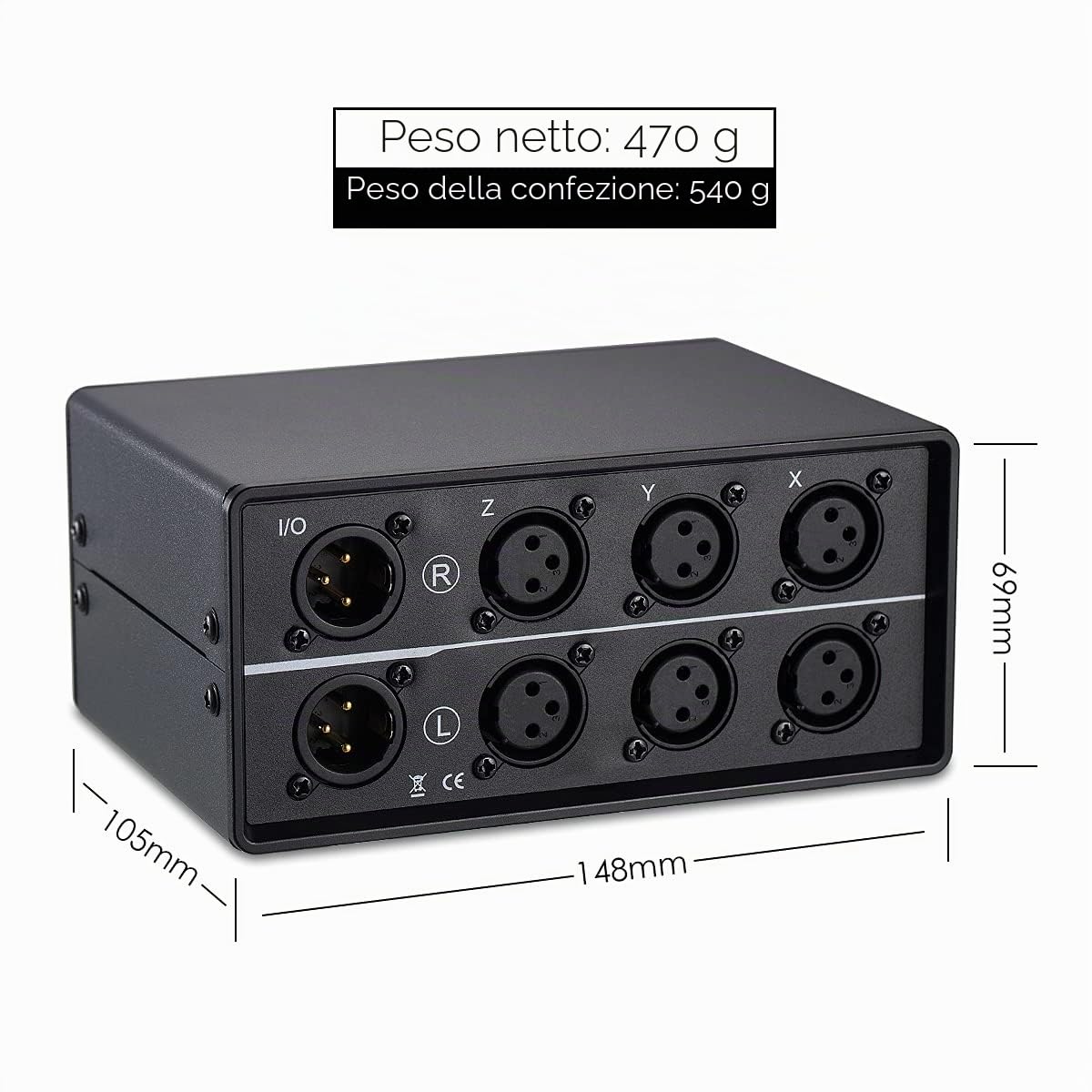 Nobsound 3-IN-1-OUT - Switch audio XLR bilanciato, 3 vie, stereo passivo