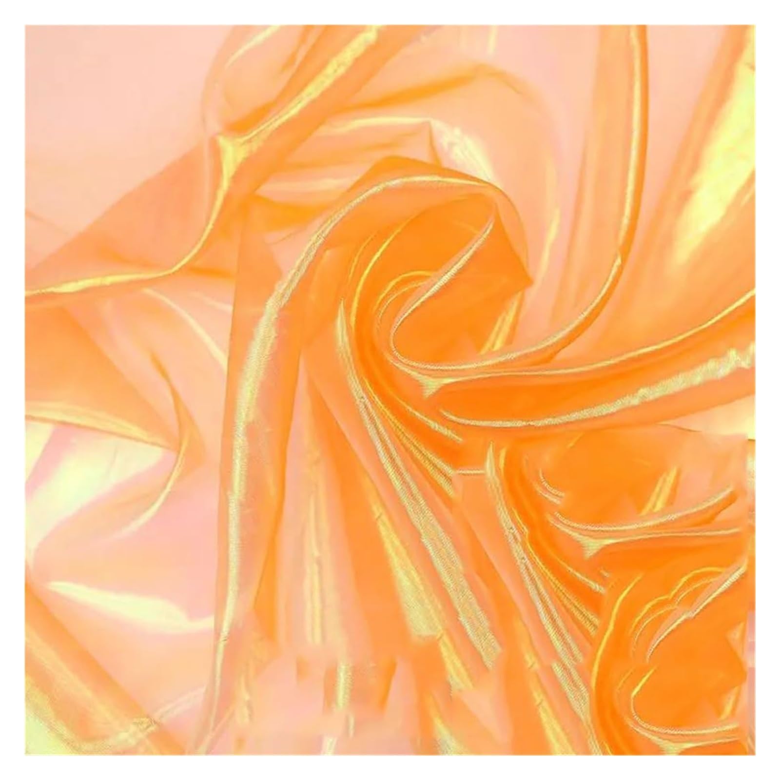 Organza Fabric， Organza Tulle Fabric Multicolor 100cmx150cm for Sewing Skirts & Costumes Decor Per Meter(Orange)