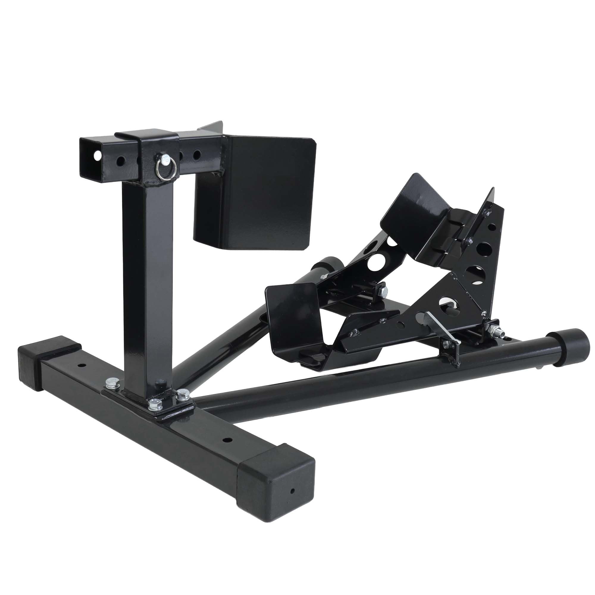 The Drive Motorradständer 16"-19" Zoll | Verstellbarer Motorradhalterung | schwarz pulverbeschichtet | Reifenbreite 80 bis 130mm | Motorrad-Wippe | Universal