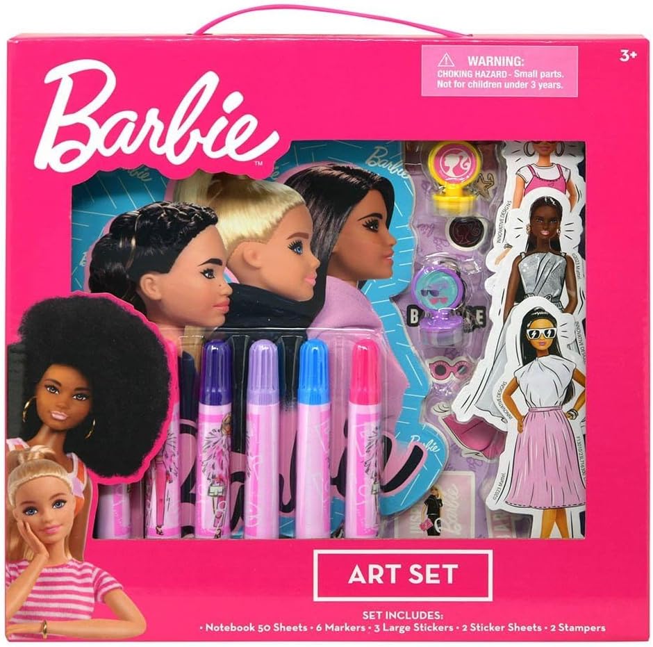 Barbie Art Set in Box - Complete Creative Kit for Young Artists