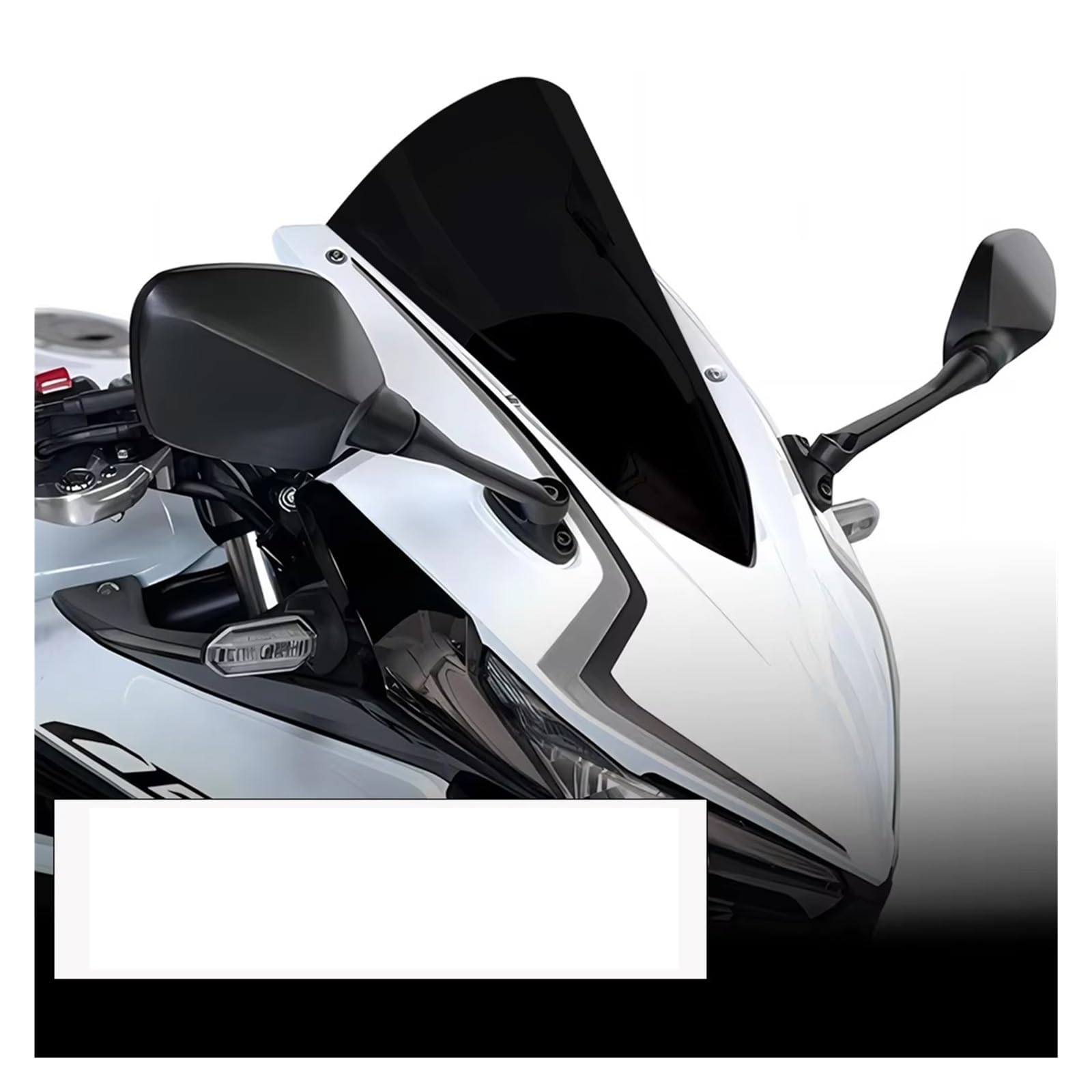 écran Moto pour CBR500R pour CBR400R 2019-2025 Pare-Brise De Moto Carénage Capot Élargi WRS Voiture Course(Grey)