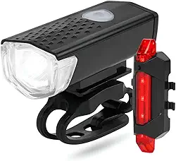 Kit Lanterna Bike Farol Luzes de Bicicleta Led Recarregável USB a Prova da Água Acessorios Bicicleta Ciclismo Sinalizador Luz Dianteira Traseira Pisca Alerta