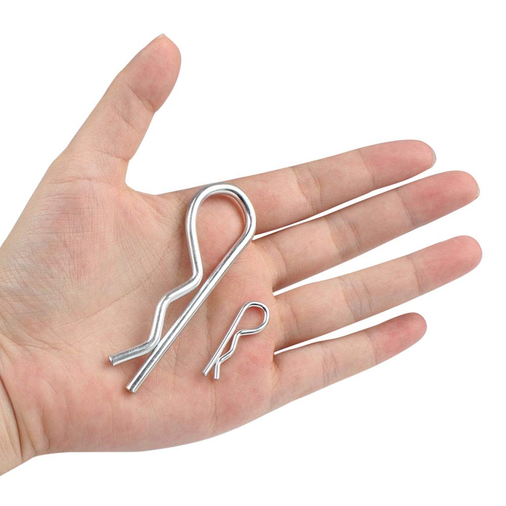 Coppiglie, 180 pezzi Coppiglie in acciaio possono essere applicate a auto rimorchi Impalcatura,Karosserie Clips für Autos Wohnmobile R-Pin sono 6 diverse dimensioni con scatola di plastica