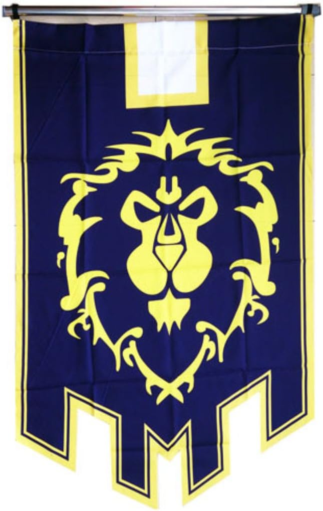 World of Warcraft Horde Alliance Badge Banner Flag Orc Emblem Poster (Blue)