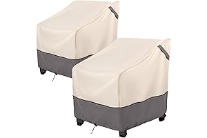 Patio Furniture Covers Waterproof, Outdoor Chair Covers 2 Pack for Deep Seat Chairs