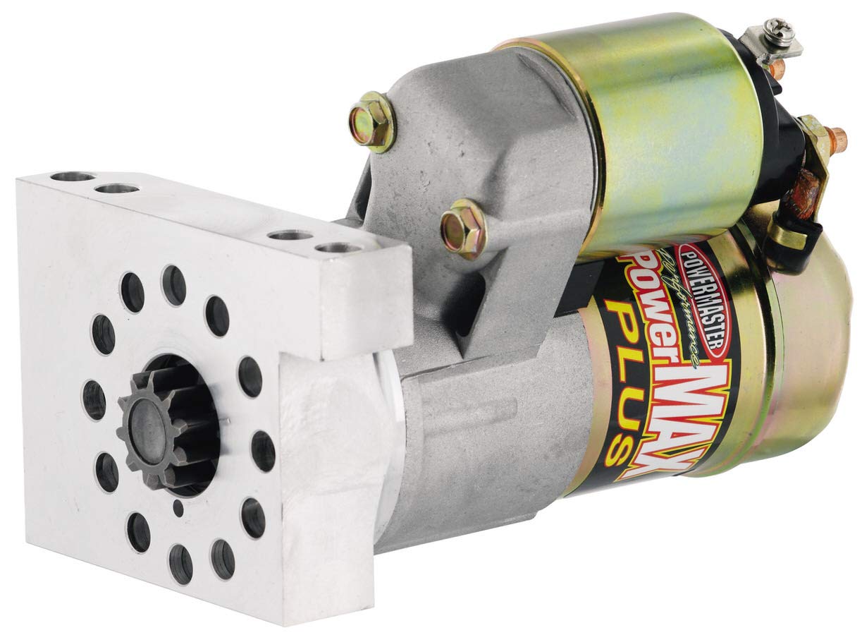 Powermaster Starter, PowerMAX Plus, 6.1:1 Gear Reduction, Natural, 153/168 Tooth Flywheel, Straight Bolt, Chevy V8, Each