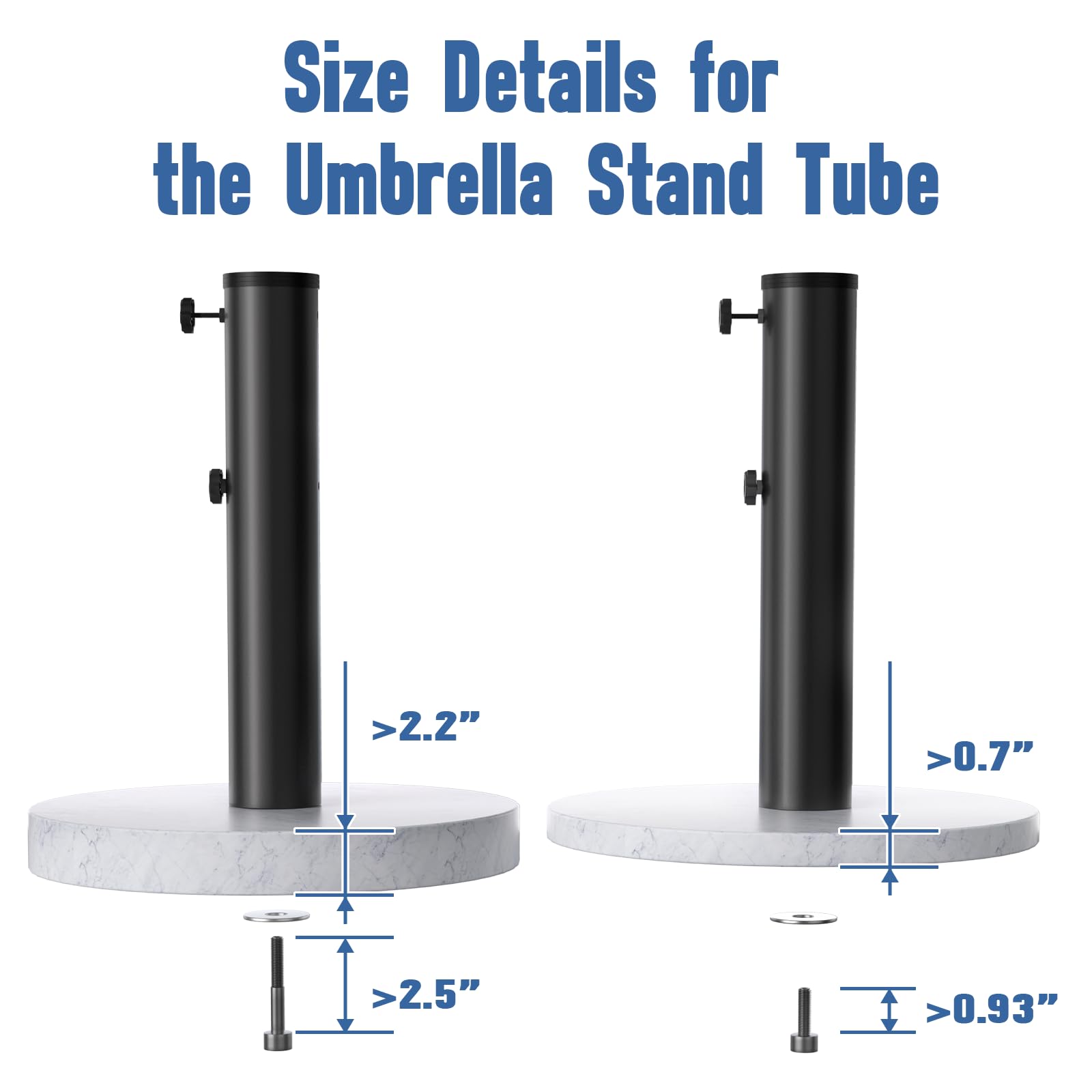Umbrella Pole Mount Stand Tube, 2026 Universal Umbrella Stainless Steel Tube Base Replacement Parts,Heavy Duty Umbrella Base Stake Holder,Umbrella Base Holder Tube Bracket for Garden Backyard Balcony : Patio, Lawn