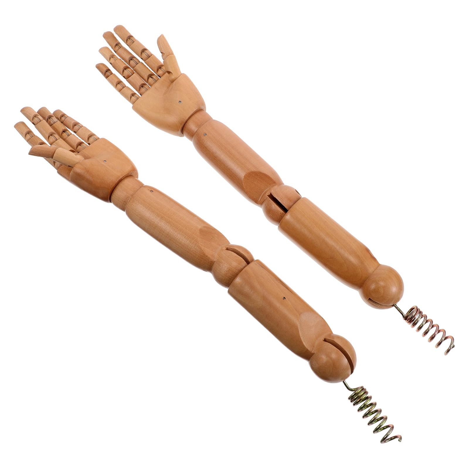 1 Paar Bewegliche Holzarmteile und Holzhand für Schaufensterpuppen mit Flexiblen Gelenken Realistische Gestaltung für Bekleidungspräsentation und Kunstprojekte