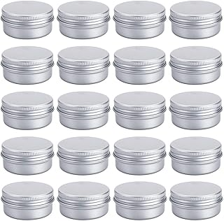 نووشين 20 قطعة من برطمانات القصدير المصنوعة من الالومنيوم، حاويات فارغة لمستحضرات التجميل سعة 20 مل لعينات كريمات المكياج