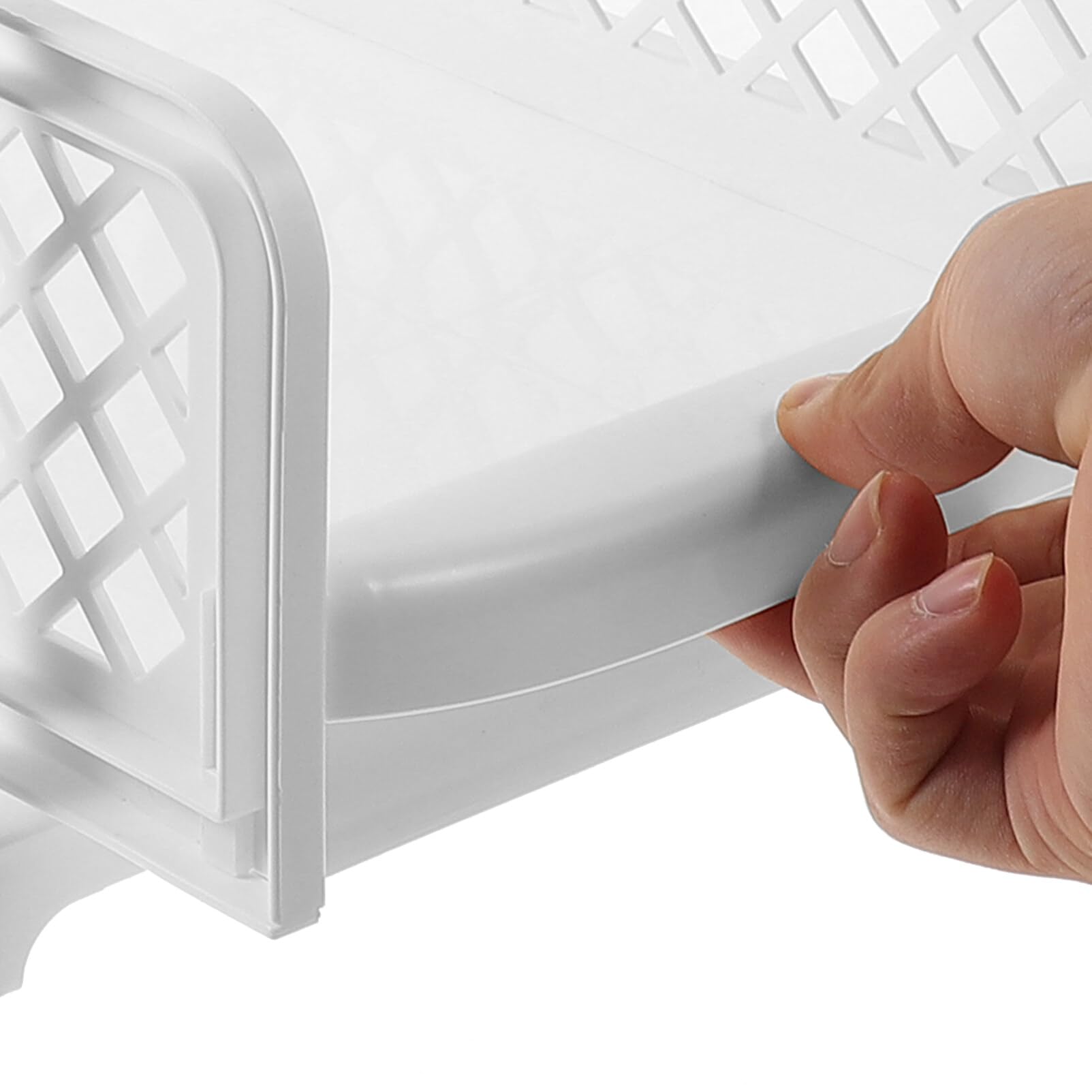 Organizer Estraibile a 2 Livelli Bianco per Mobiletto Bagno Sotto Lavandino