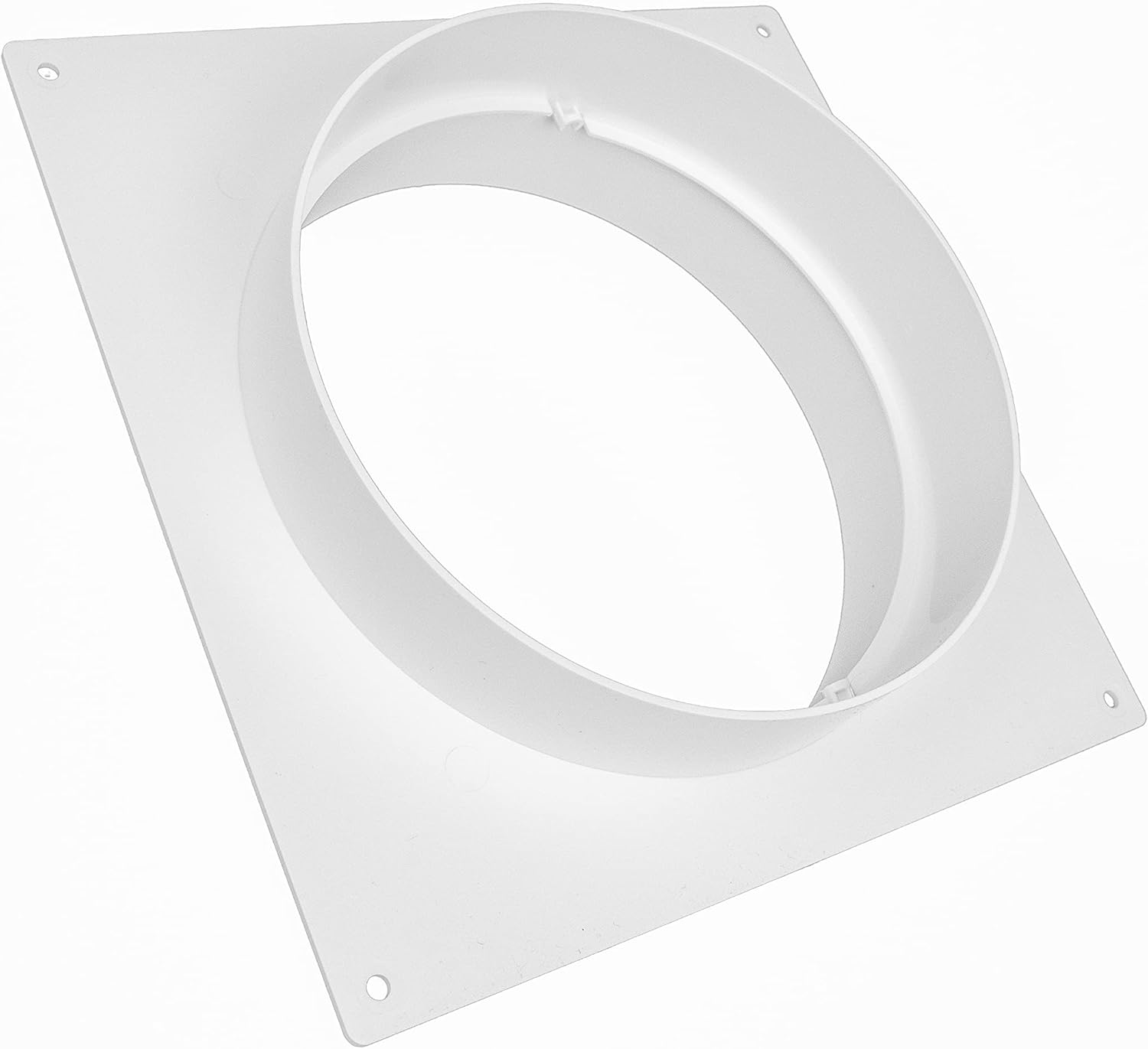 Duct Connector with mounting Plate. PVC Plastic Flange for Flexible or