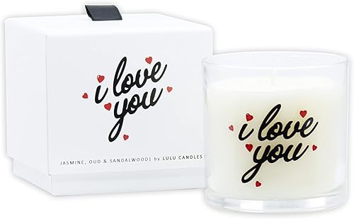 Lulu Candles Jazmín, Oud y sándalo Vela perfumada en tarro de soja para regalos divertidos Vertida a mano en los Estados Unidos Altamente