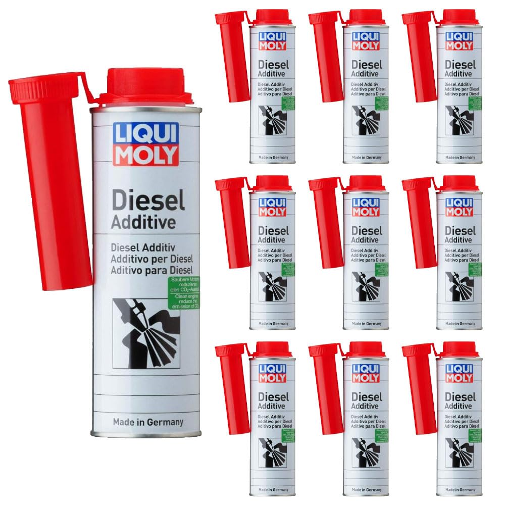 Generico LIQUI Moly 2585 Diesel ADDITIVE - Kit Promo 10 Pezzi X 300 ML - ADDITIVO Carburante GASOLIO per Motori Diesel per Pulizia Sistema D'INIEZIONE E Camera di COMBUSTIONE.