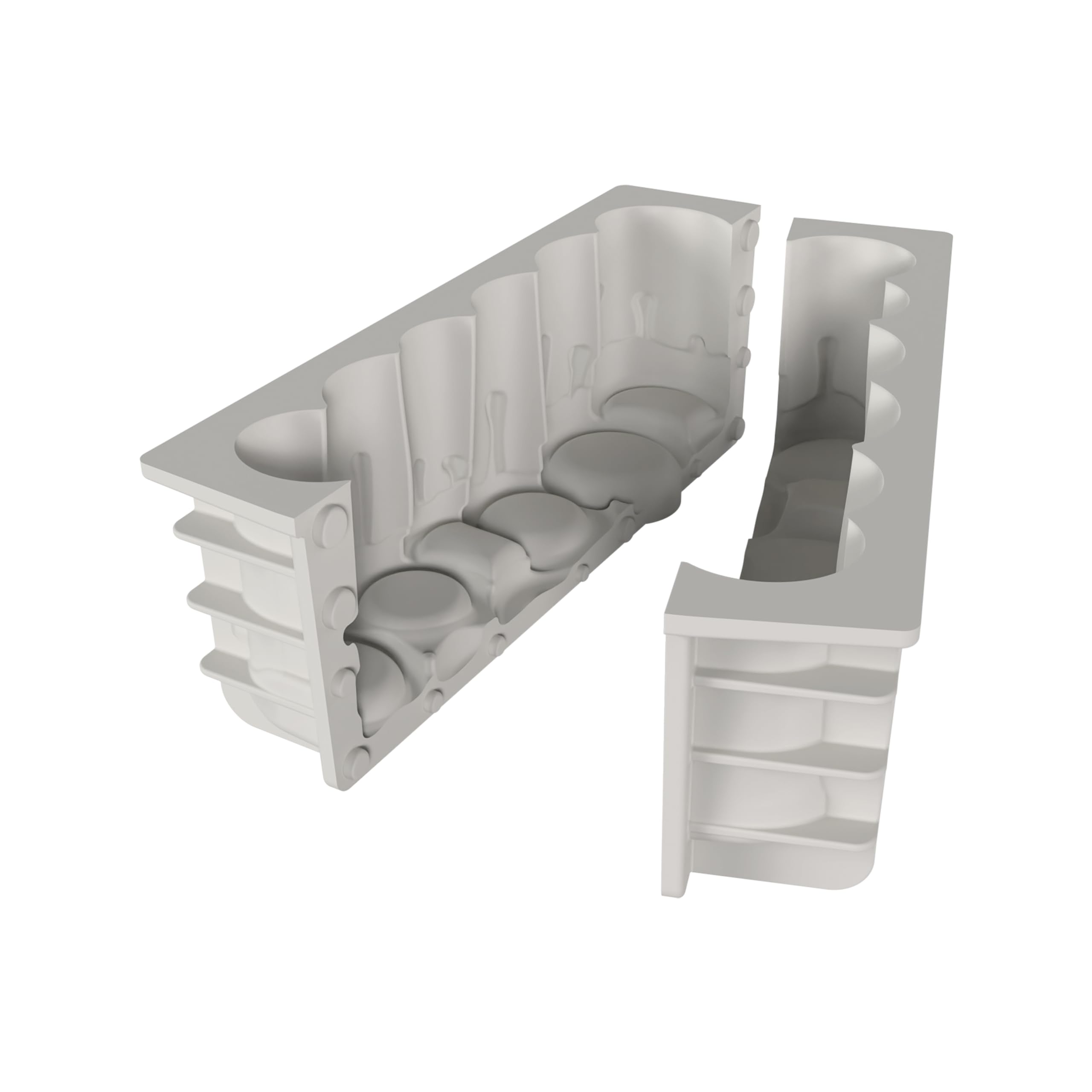 silikomart | Moule en Silicone BÛCHE LUMIÉRE, antiadhésif, Lot de 1 Moule, Design 3D, 219 x 89 mm, h 75 mm, Volume 1,08 l, Made in Italy