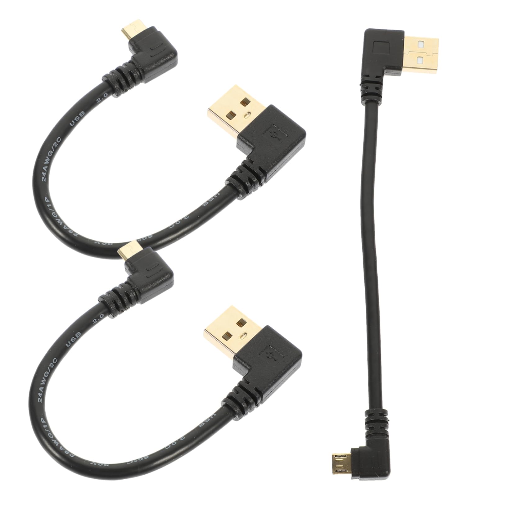 SOLUSTRE 15pezzi Cavo Micro Usb Gradi Per Trasferimento Dati e Ricarica Sicura Design Compatto Compatibile Con Smartphone e Tablet Previene Surriscaldamenti e Intralci