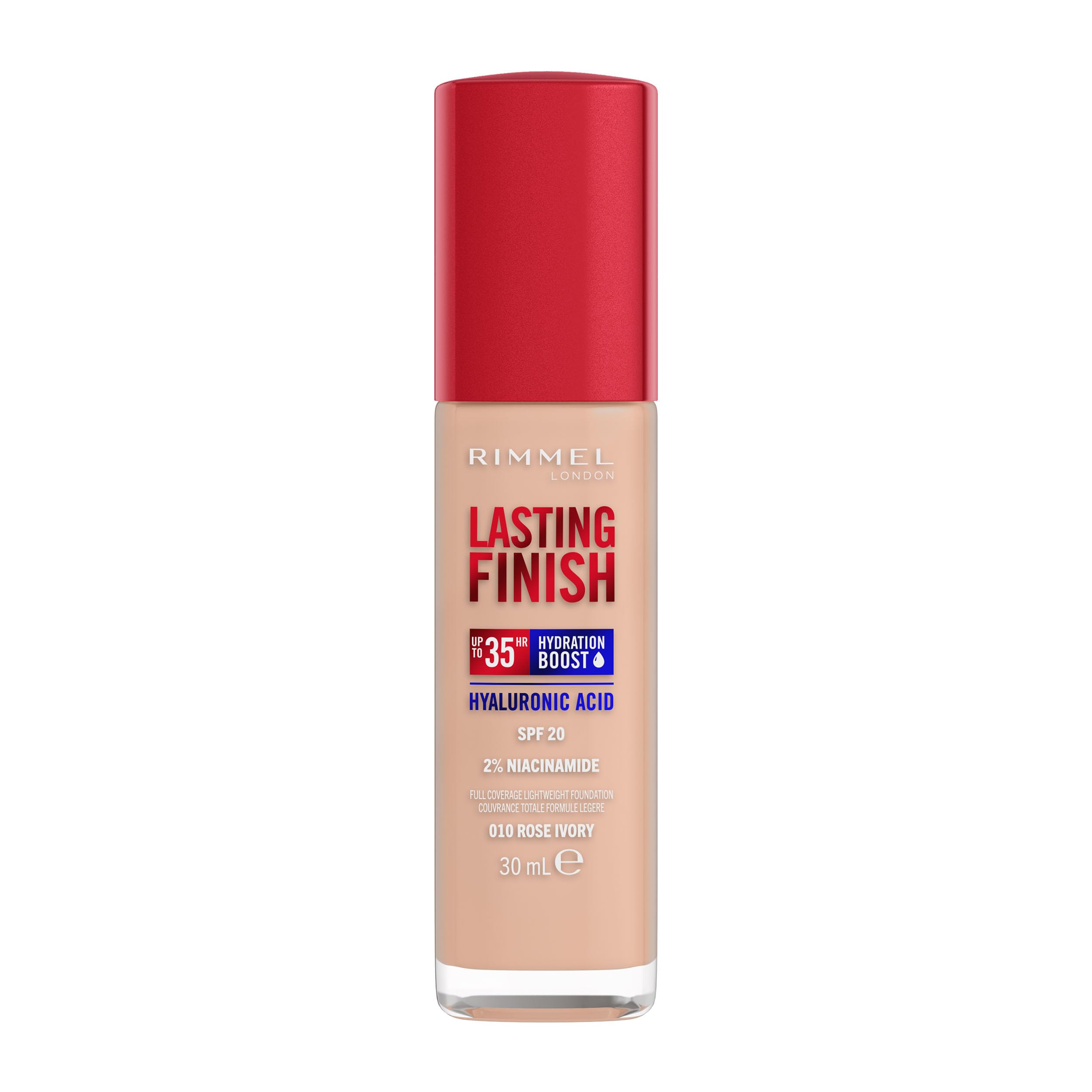 Rimmel Lasting Finish 35Hr Foundation 200 Soft Beige, Full Coverage, Hydrating, SPF20, Hyaluronic Acid, Vitamin E, 2% Niacinamide, All Day Wear, Vegan, Cruelty Free — view 30