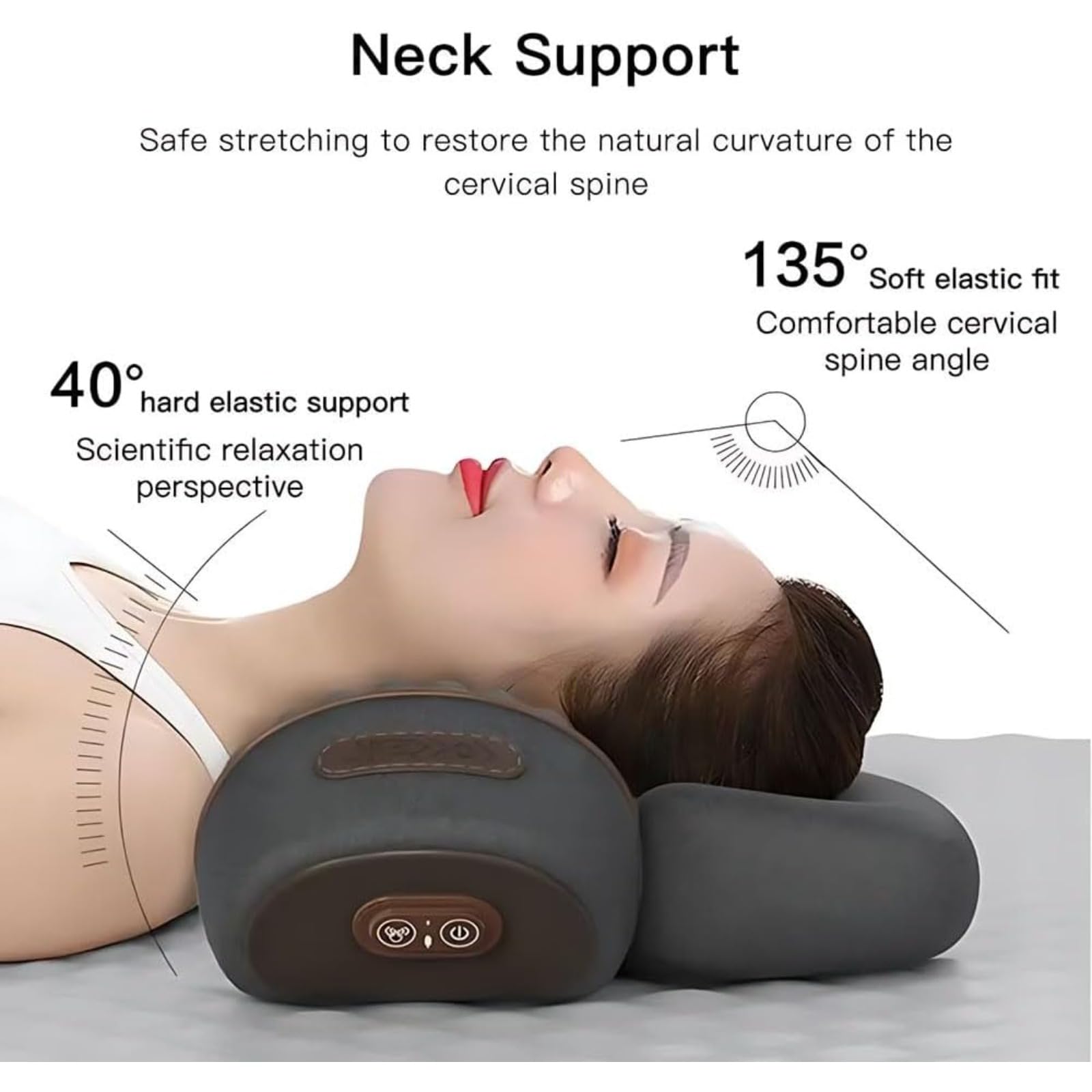 3-in-1 Callixe Thera Pillow Massage Neck Hump Comfort Support for Neck Shoulder Upper Back, Memory Foam Pillows Portable Relaxation for Home Office Travel — view 5