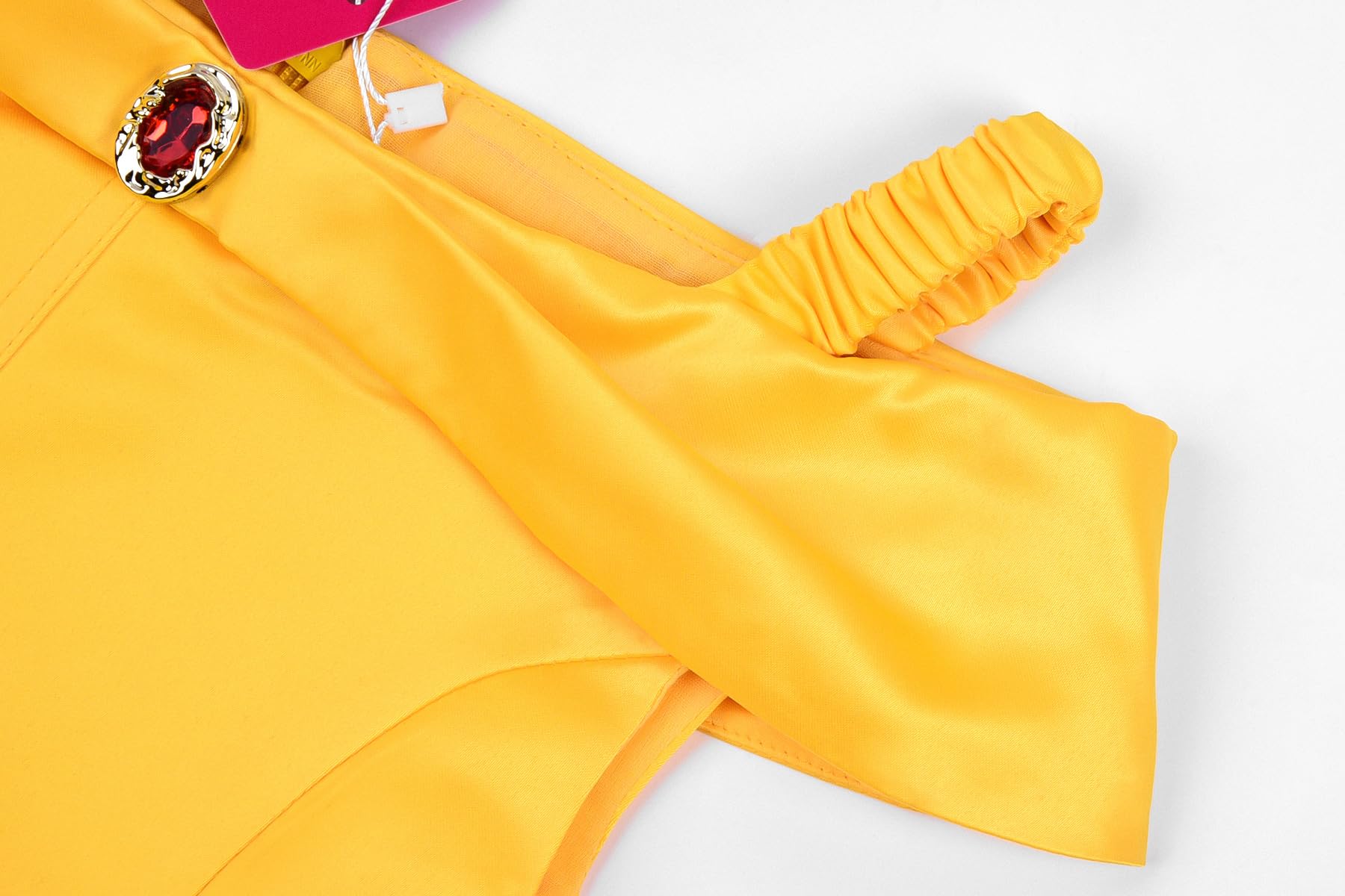 ReliBeauty Vestito Costume Principessa Carnevale Bambina Halloween Giallo con Accessori