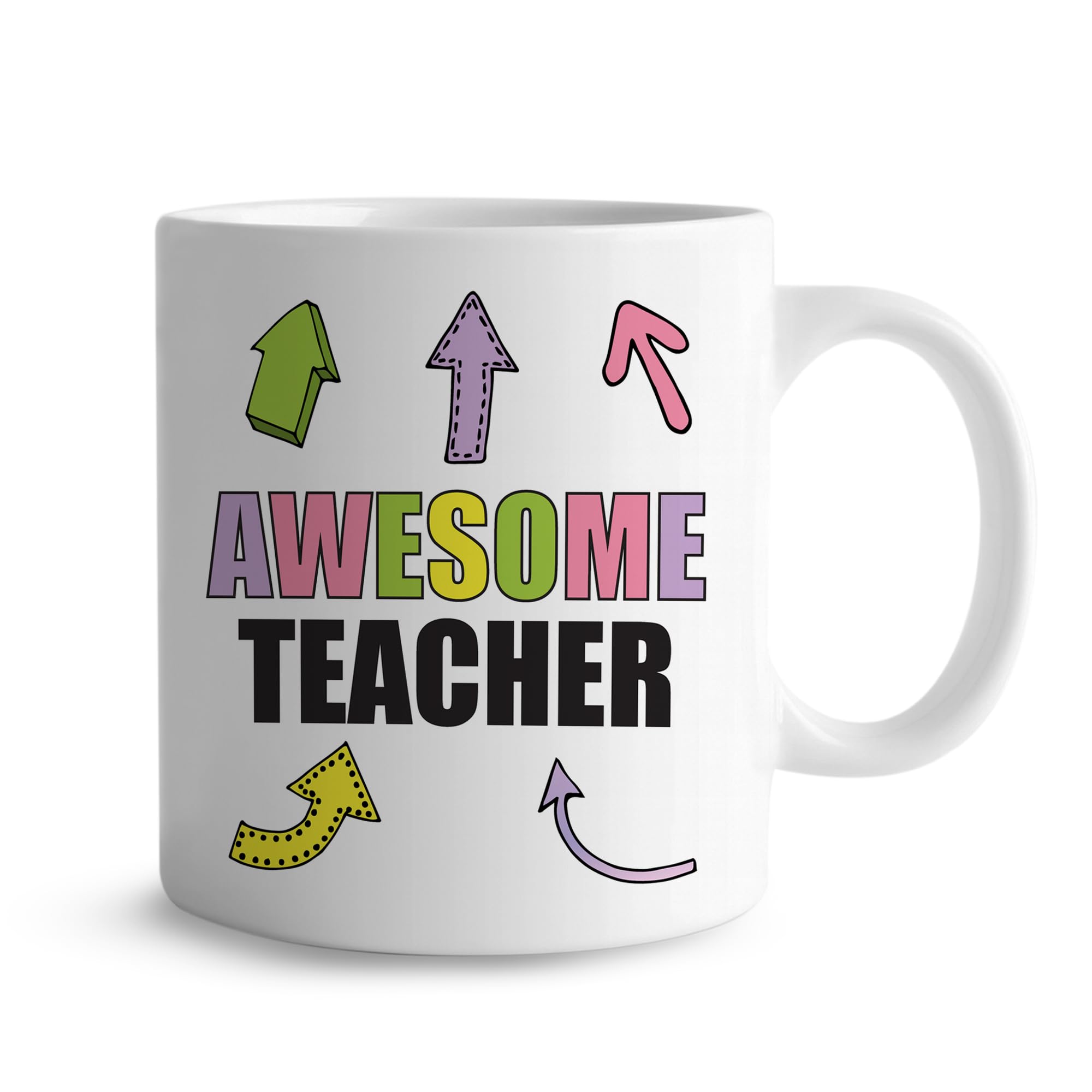RED OCEAN Gift for Teacher Awesome Teacher Mug Appreciation Gift to Say Thank You for Women Novelty Leaving Keepsake