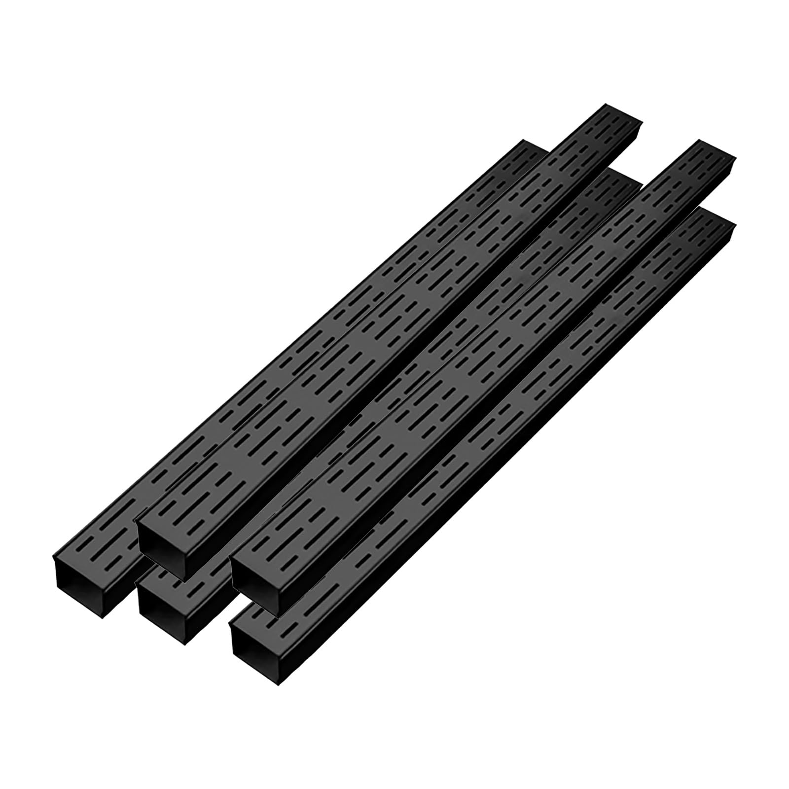 5pcs SUS Drainage Channels and Grating System, Linear Drain Grate with Cover for Outdoor Use(7x3cm)