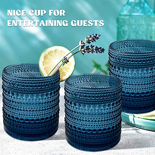 Upzai 12Oz Vintage Drinking Glasses Set Of 4, Kitchen Glassware Old Fashioned Glass Cups thumb #4