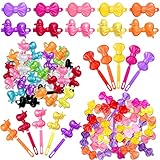 Janinka 72 Pieces Self Hinge Hair Barrettes: Plastic 80s 90s Cartoon Hairpins, Colorful Cute Barrettes for Toddlers (Multicolor)