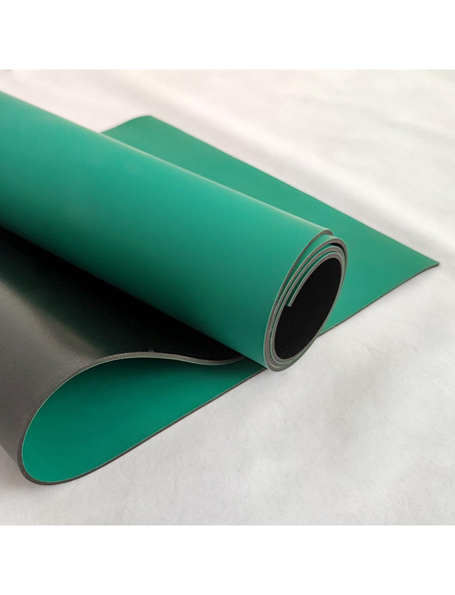 Alfombrilla de banco de trabajo verde sin estática, almohadilla de soldadura de goma resistente al calor para reparación electrónica, laboratorios y protección de mesa de soldadura