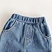 Toddler Boys Girls Jeans Basic Casual Elastic Waist Comfy Cotton Denim Pants with Pockets for Kids 0-7 Years