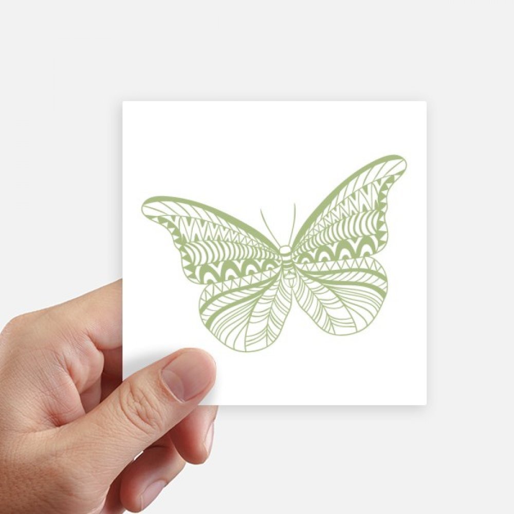 Autocollant papillon vert cerf-volant multicolore 10x10cm pour stickers muraux et déco