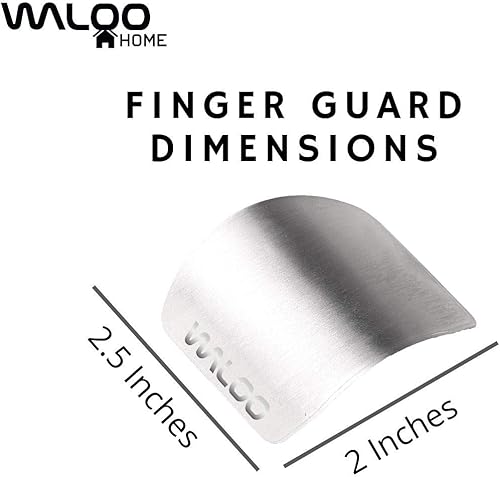 Miniatura 10 de WALOO Protector de dedos de acero inoxidable para cortar, protector de corte de cuchillos y protectores de herramientas de cocina, herramienta de