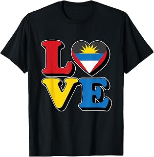 I Love Antigua Travel Souvenir Vacation Trip Antiguan Pride T-Shirt