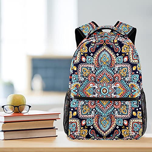 Sac à dos ordinateur portable géométrique rose multicolore, bagage cabine ergonomique - 6