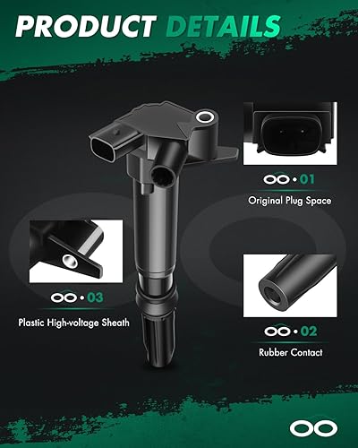 Vista 278 de Scitoo Bobinas de encendido cuadradas para Cadillac (Paquete de 8 unidades)