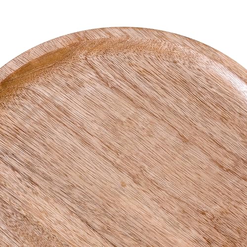Platos de madera redondos de 13 pulgadas pack 4 miniatura 5